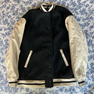 Letterman / Varsity Jacket white and black by H&M